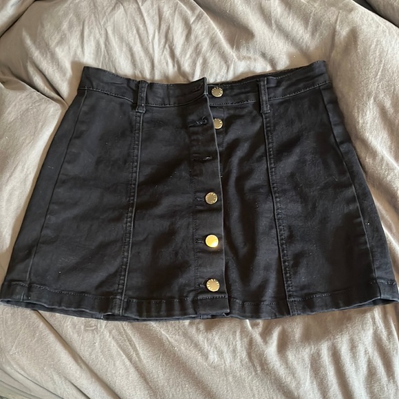 Navy blue button up skirt - Picture 1 of 4